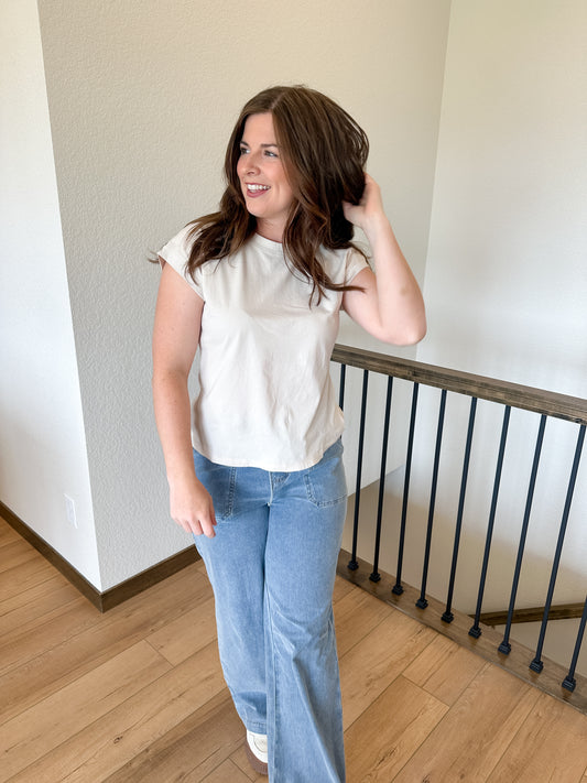 Stone Cap Sleeve Tee