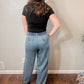 Elastic Waist Chambray Pants