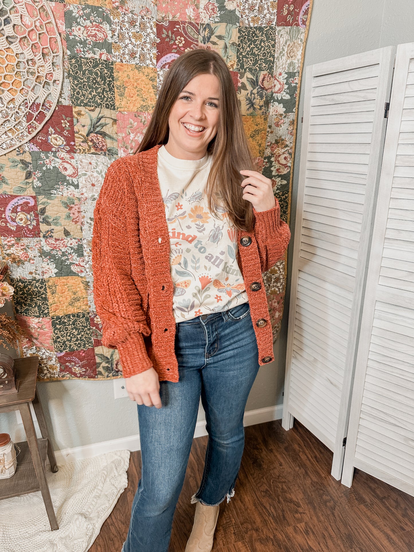 Chenille Cable Knit Sweater