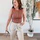 Terracotta Button Tank