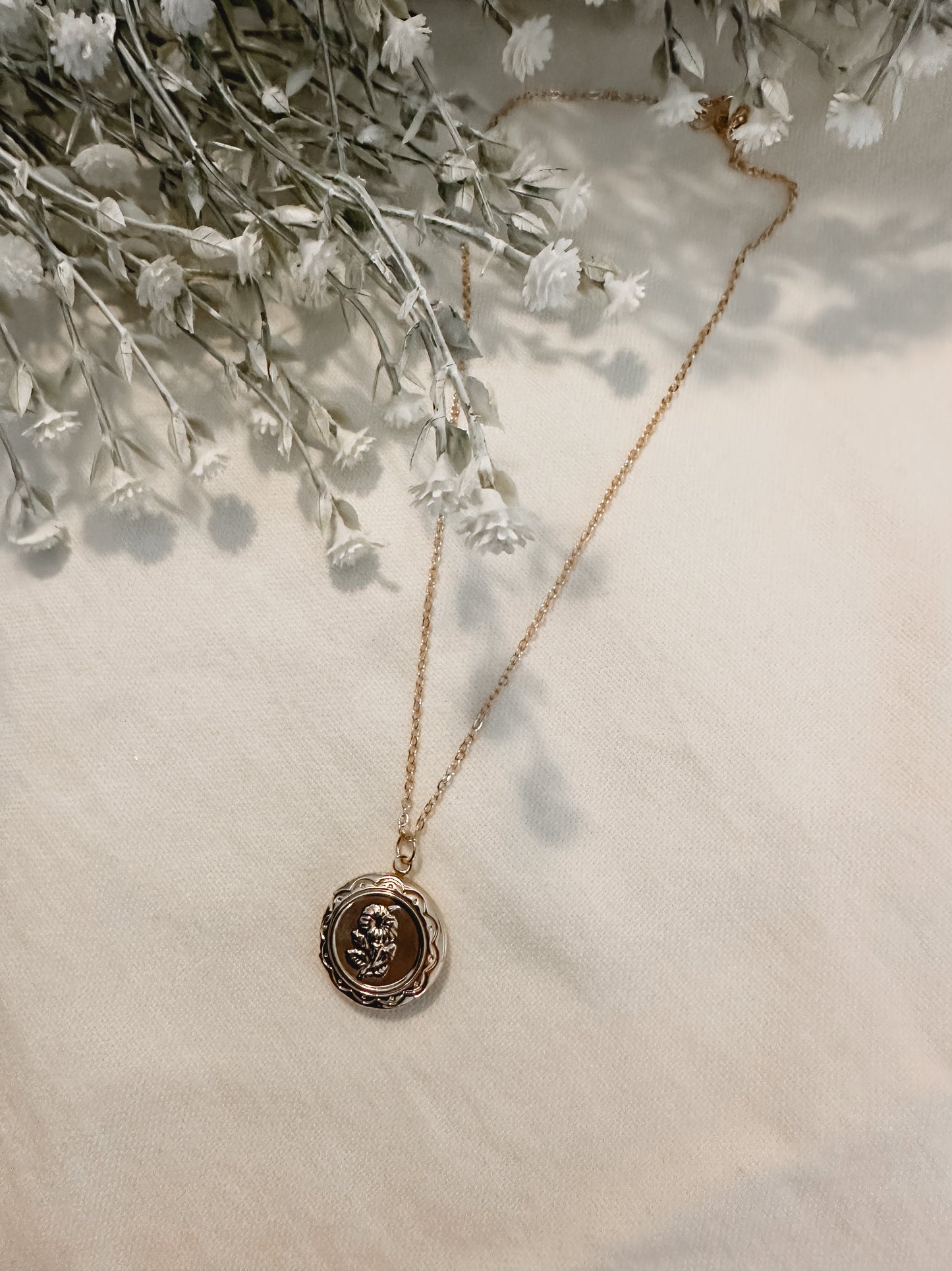 Flower Locket Necklace