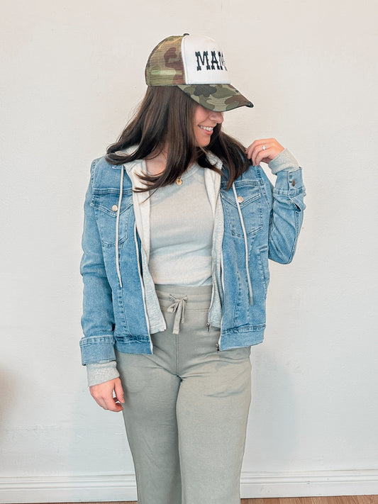 Hooded Denim Jacket