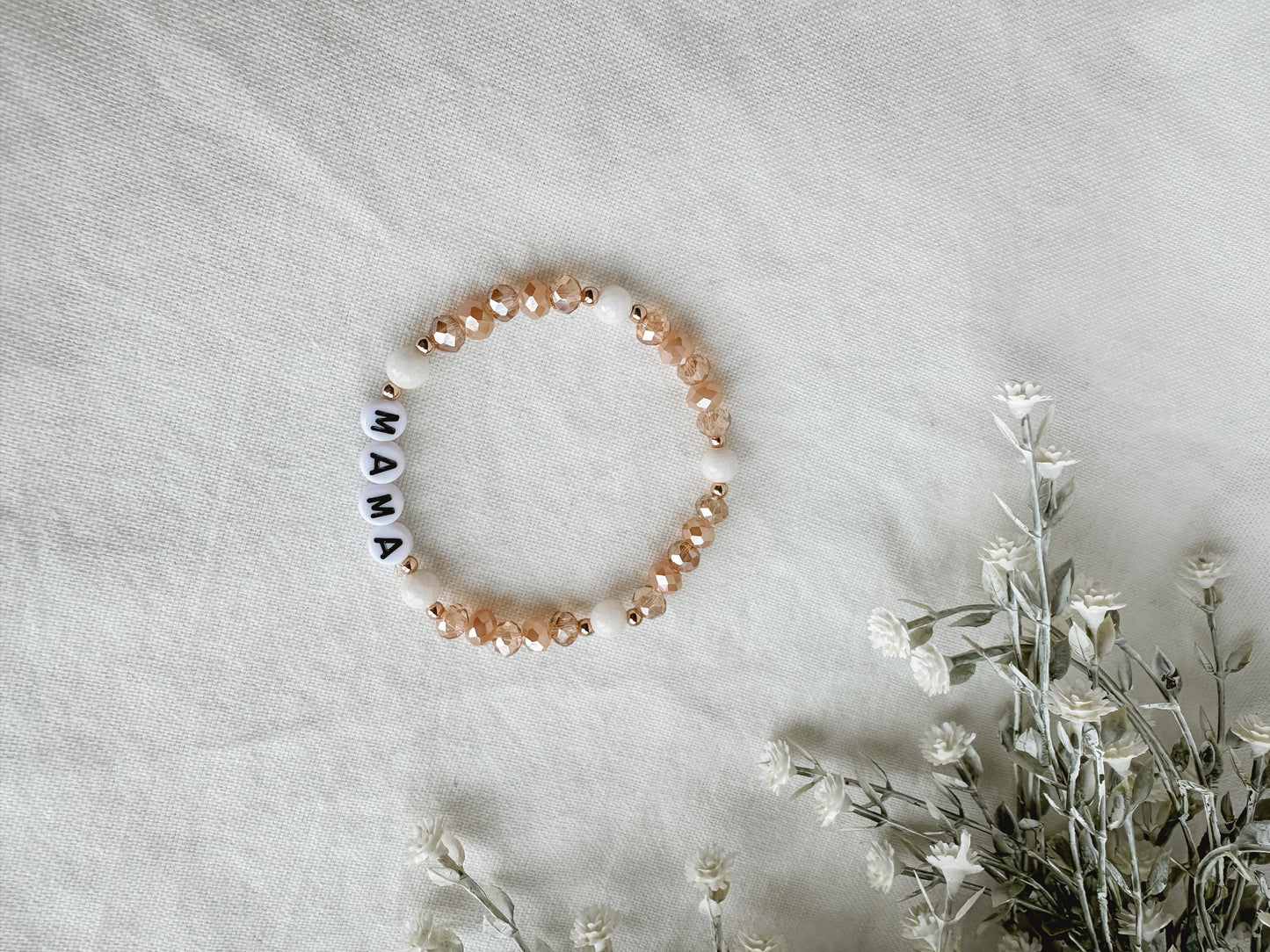 Peach + Cream Mama Bracelet