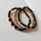 Black Hearts Bracelet Stack