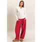 Deep Red Slight Barrel Sweatpants