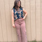 The Annie Wide Leg Jeans -  Dried Rose