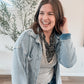 Lace Trim Bandana Scarf