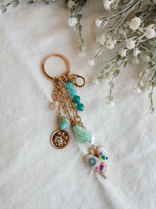 Mystical Hearts Handmade Keychain