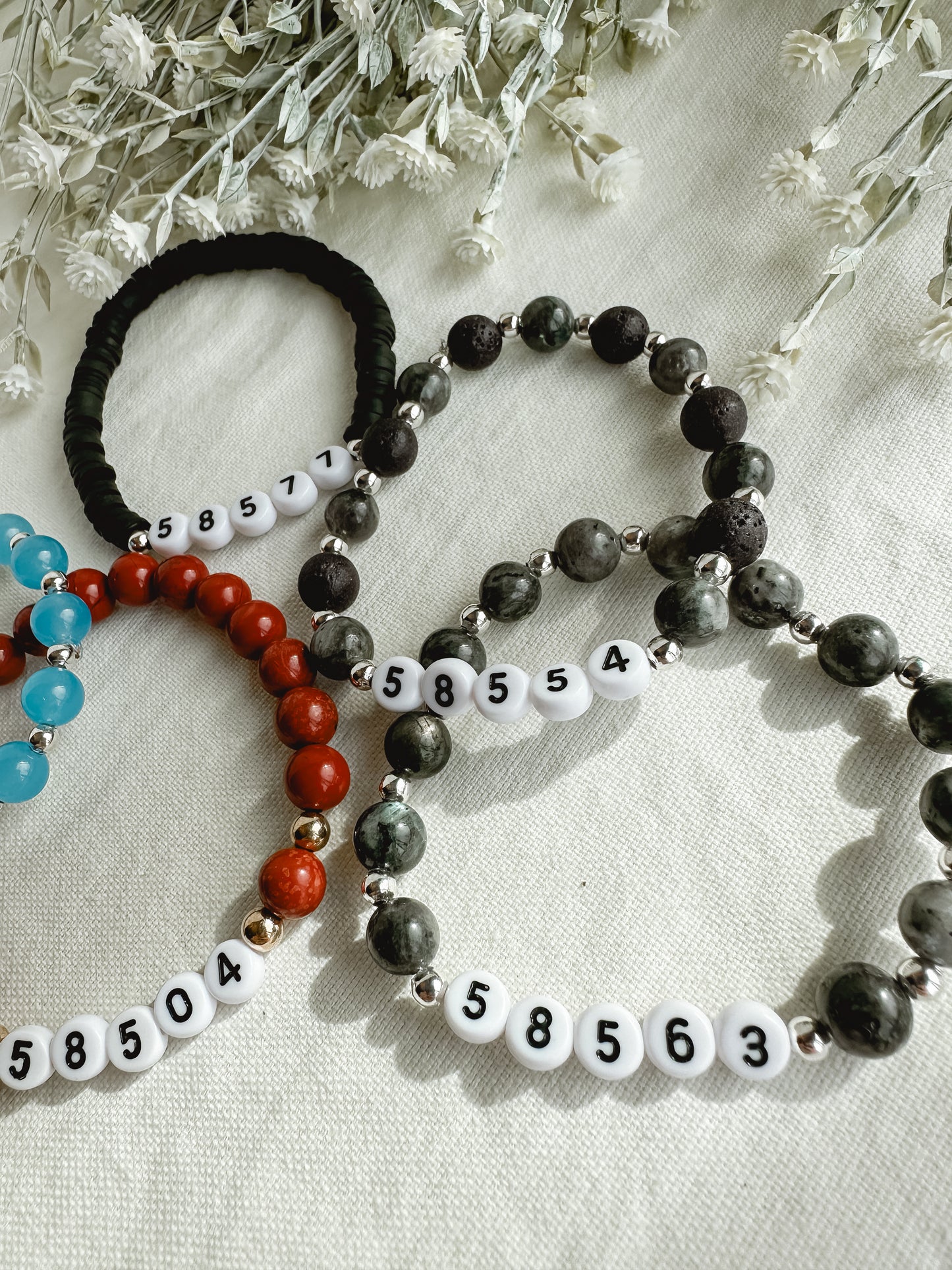 Handmade Zipcode Beaded Bracelet