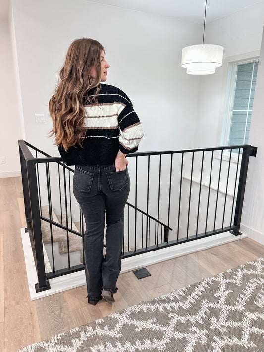 Chenille Stripe Sweater