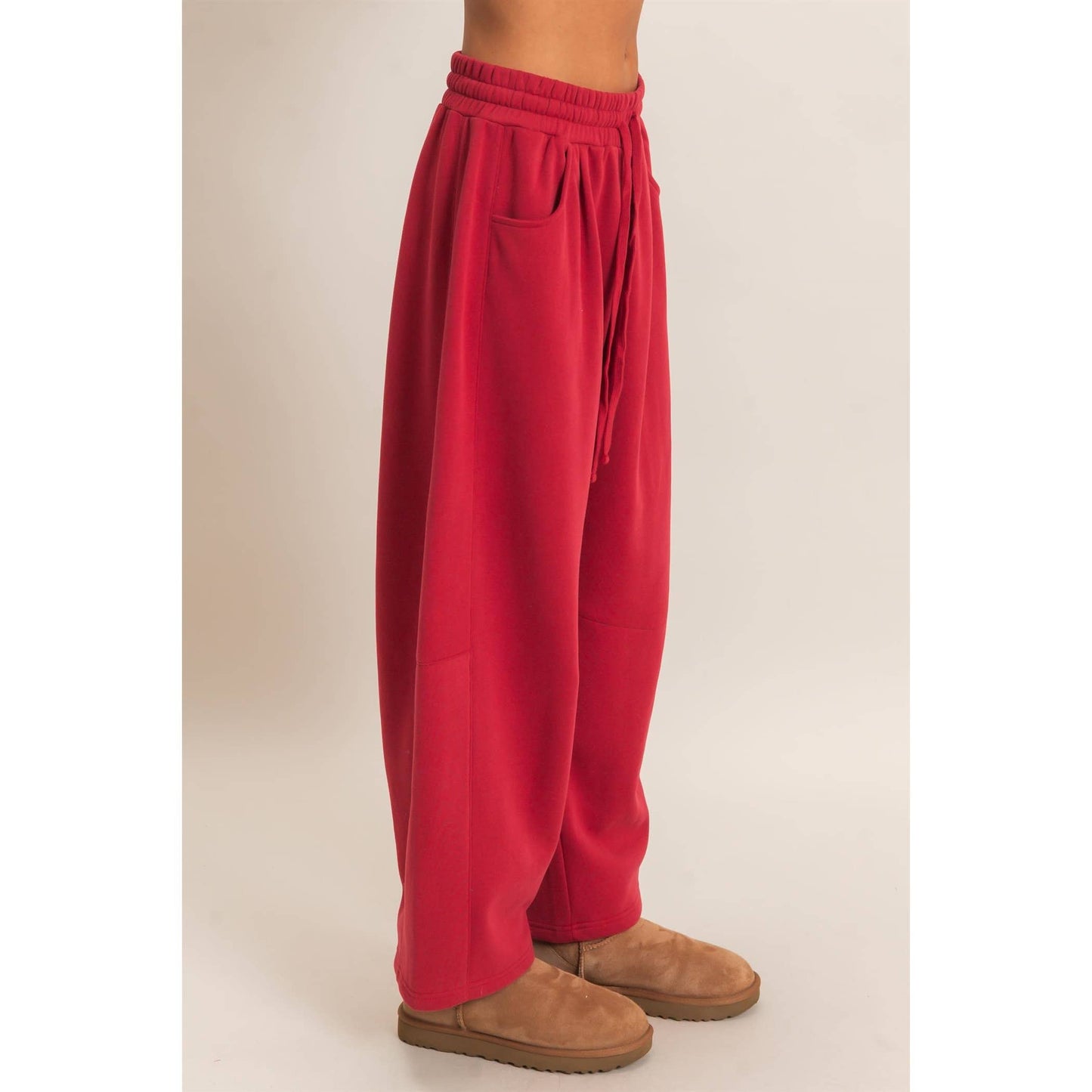 Deep Red Slight Barrel Sweatpants
