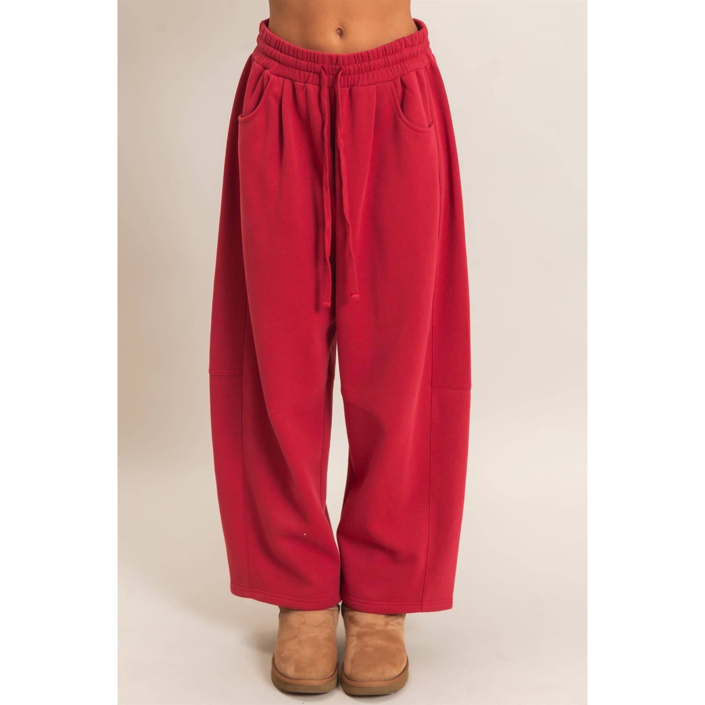 Deep Red Slight Barrel Sweatpants
