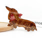 Cute Brown Dog Hair Claw Clip, Dachshund Hair Clip: Dog