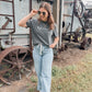 Tie Front Wide Leg Jeans