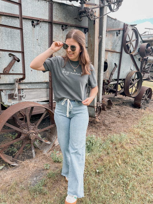 Boy Mama Embroidered Tee