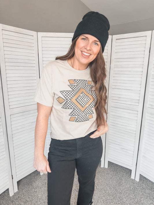 Aztec Checkered Tee