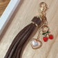 Strawberry Tassel Keychain