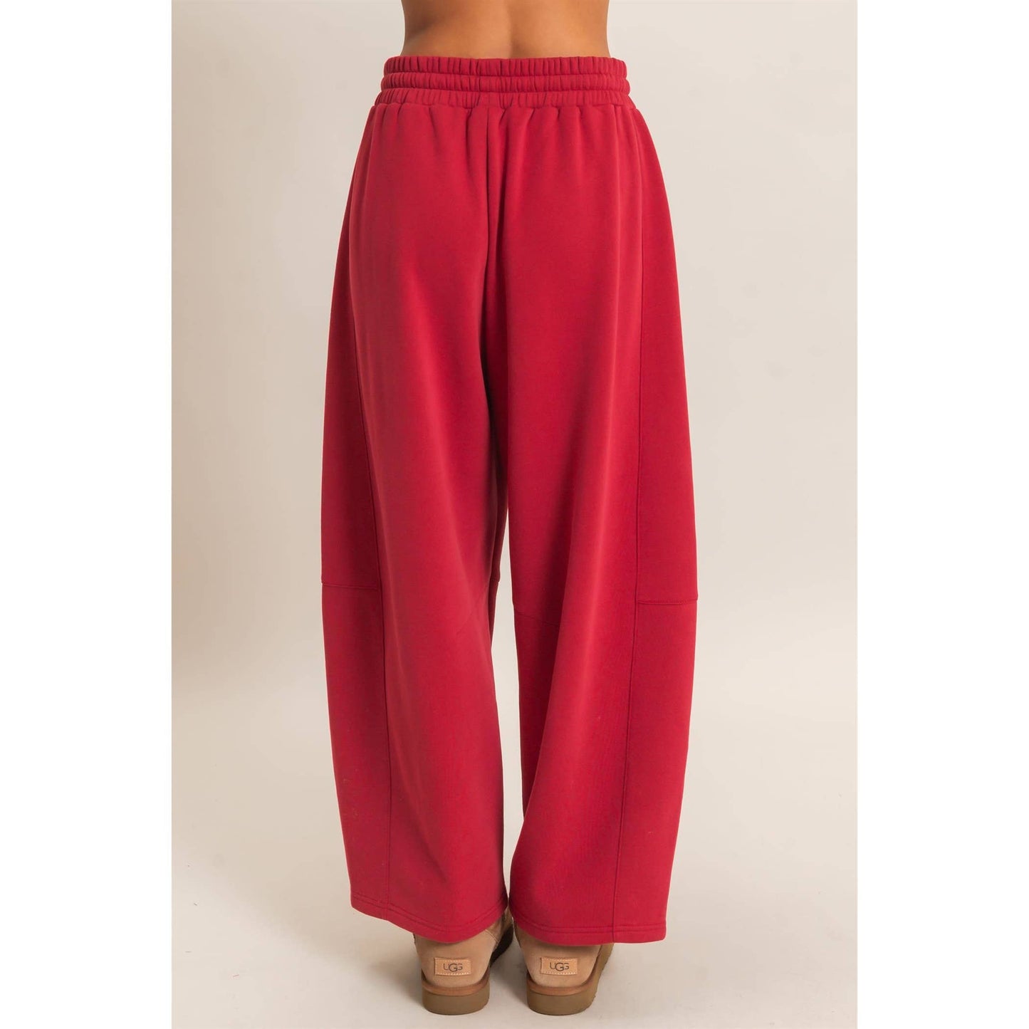 Deep Red Slight Barrel Sweatpants