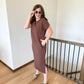 Brown Midi Tee Dress