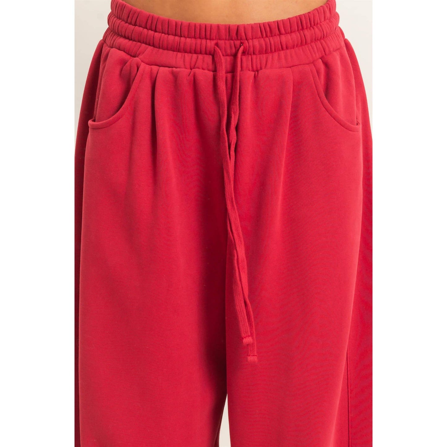 Deep Red Slight Barrel Sweatpants