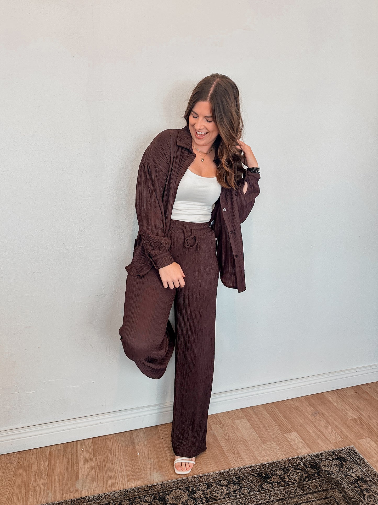 Espresso Textured Pants