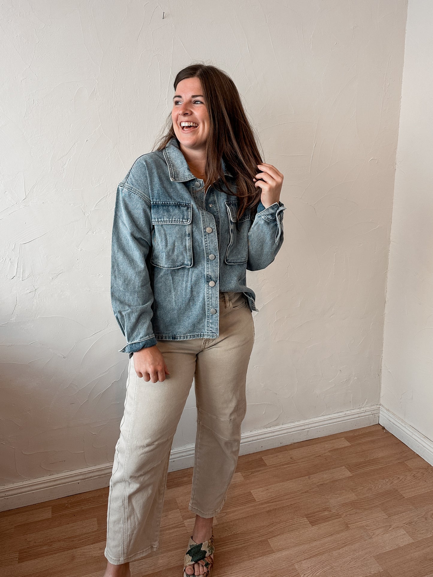 Vintage Washed Denim Shacket