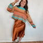 Cable Knit Colorblock Sweater