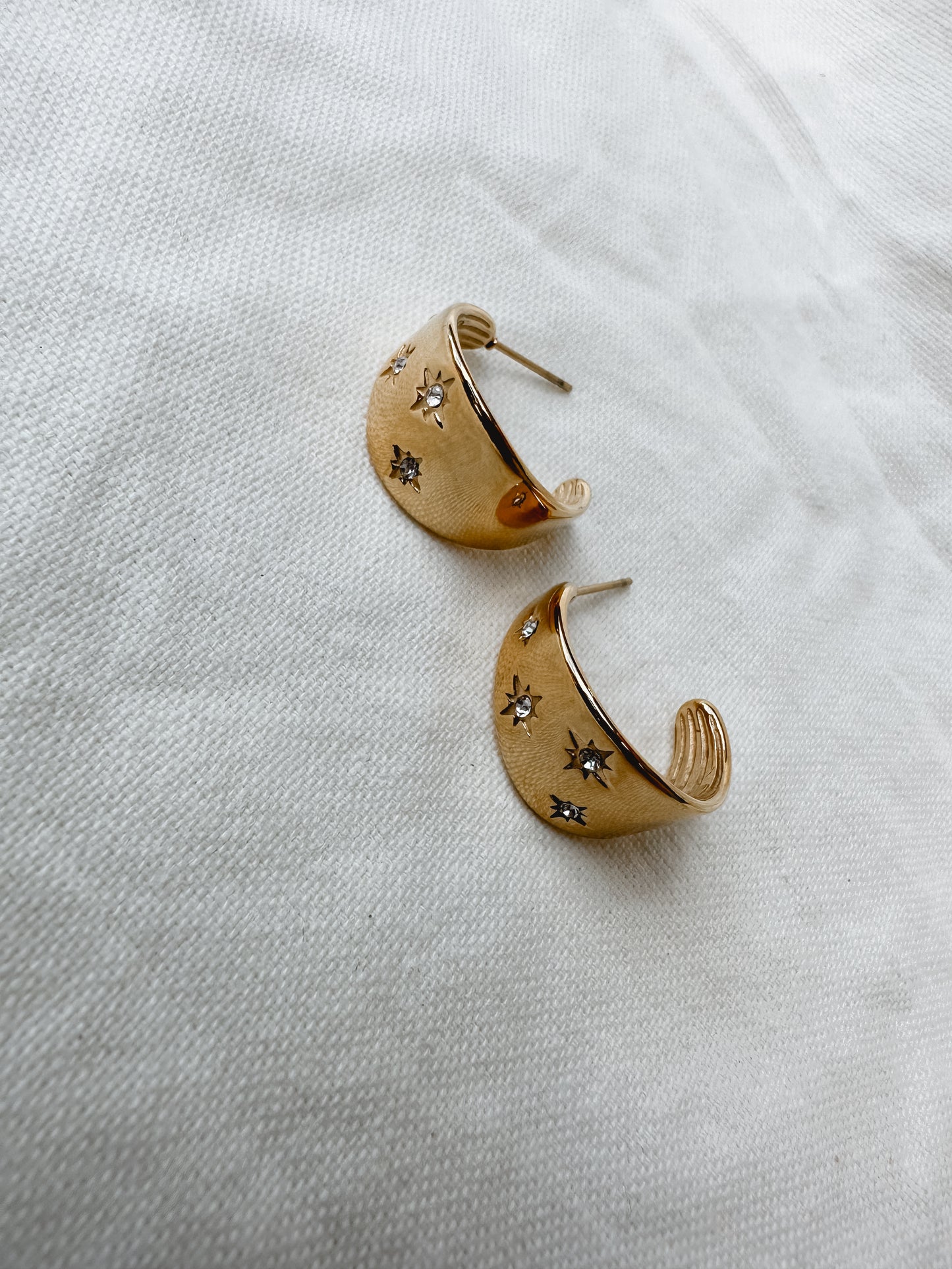 Star Cuff Hoop Earrings