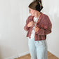 Maroon Waffle Knit Jacket