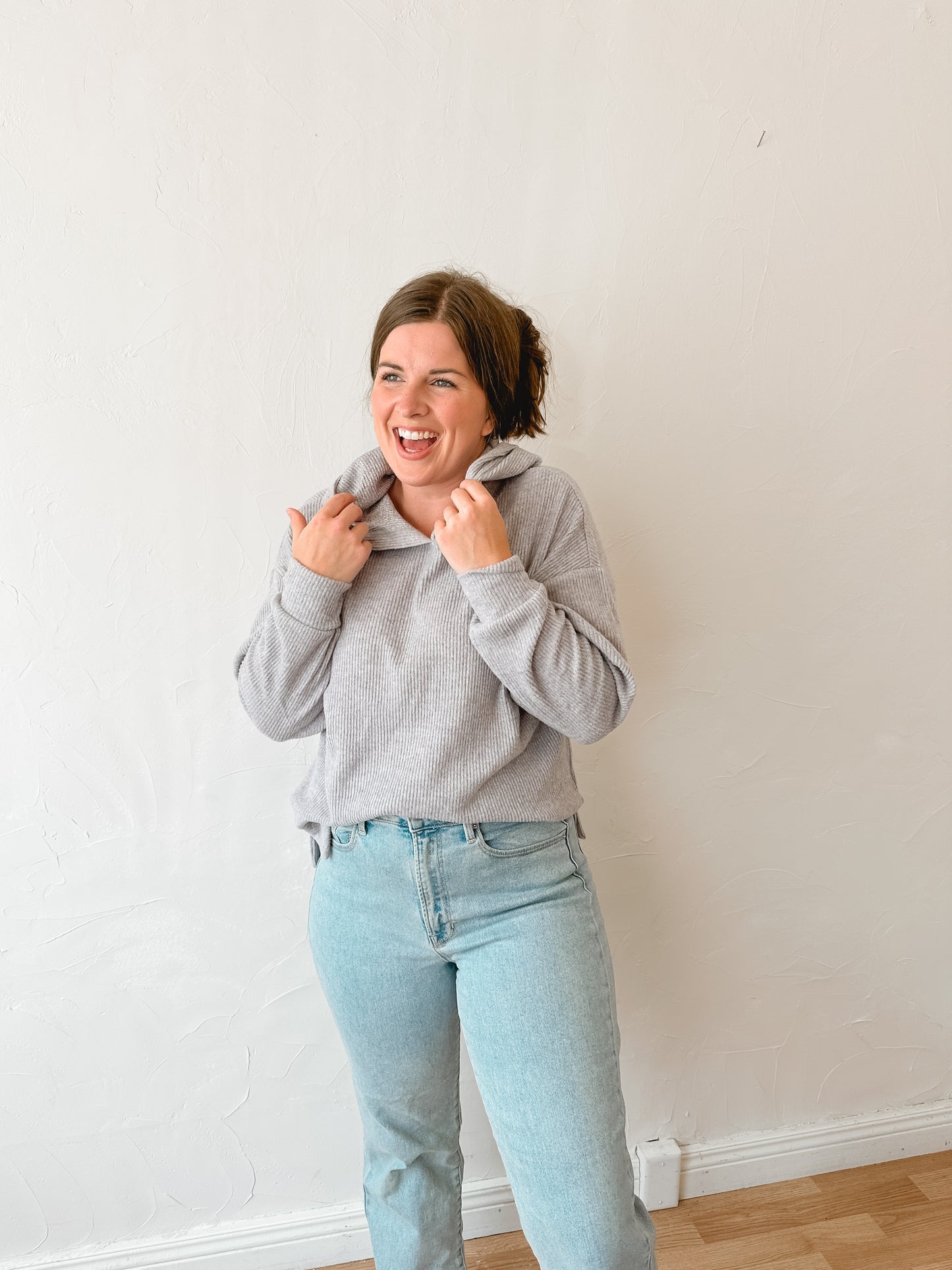Soft Lightweight Heather Grey Hoodie