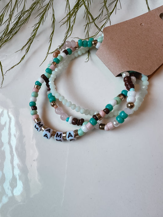 Teal/Gold MAMA Bracelet