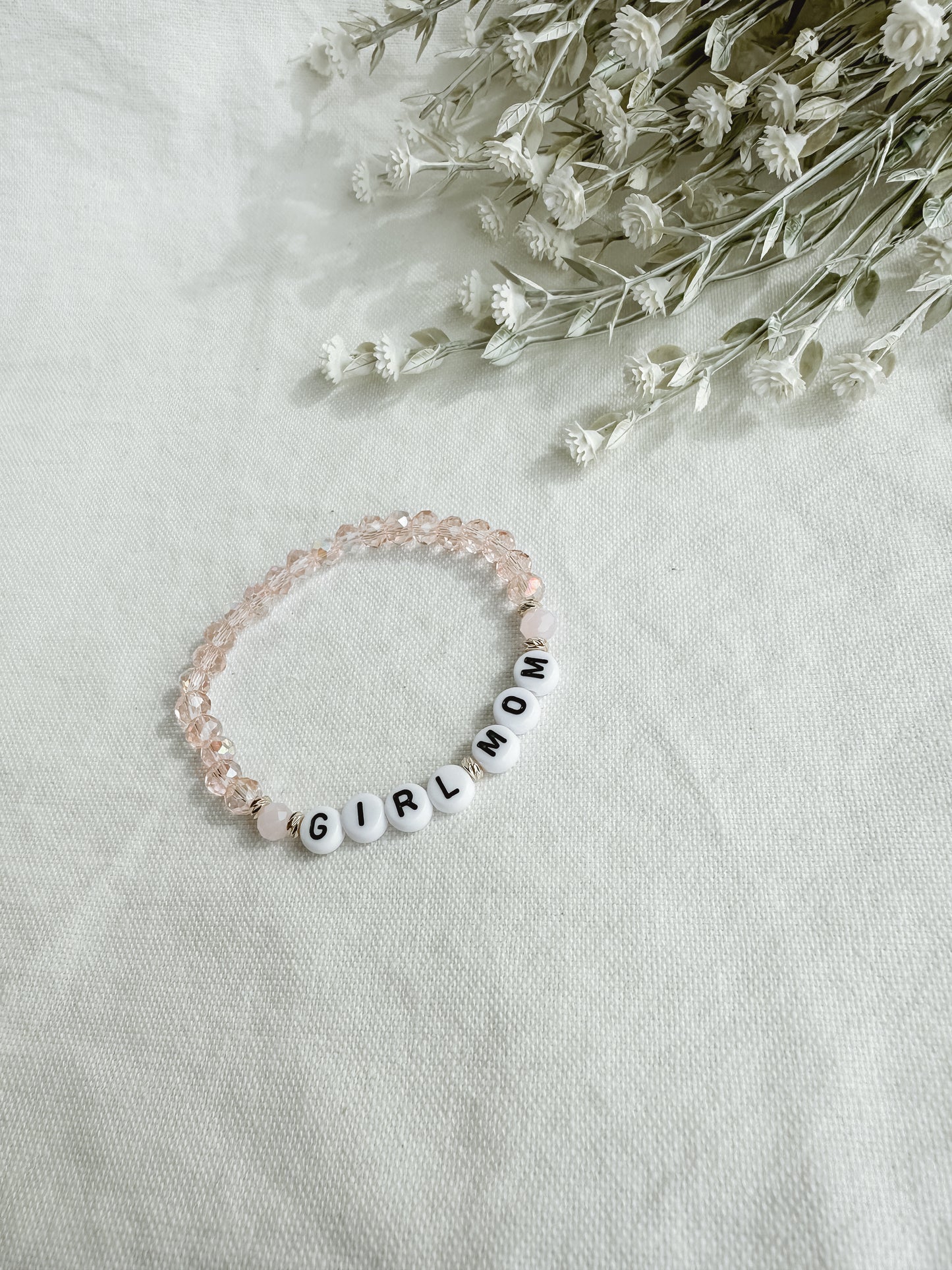 Pink Girl Mom Bracelet