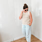 Striped Knit Sweater Tank