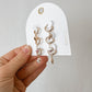 Enamel Drop Huggie Earrnings