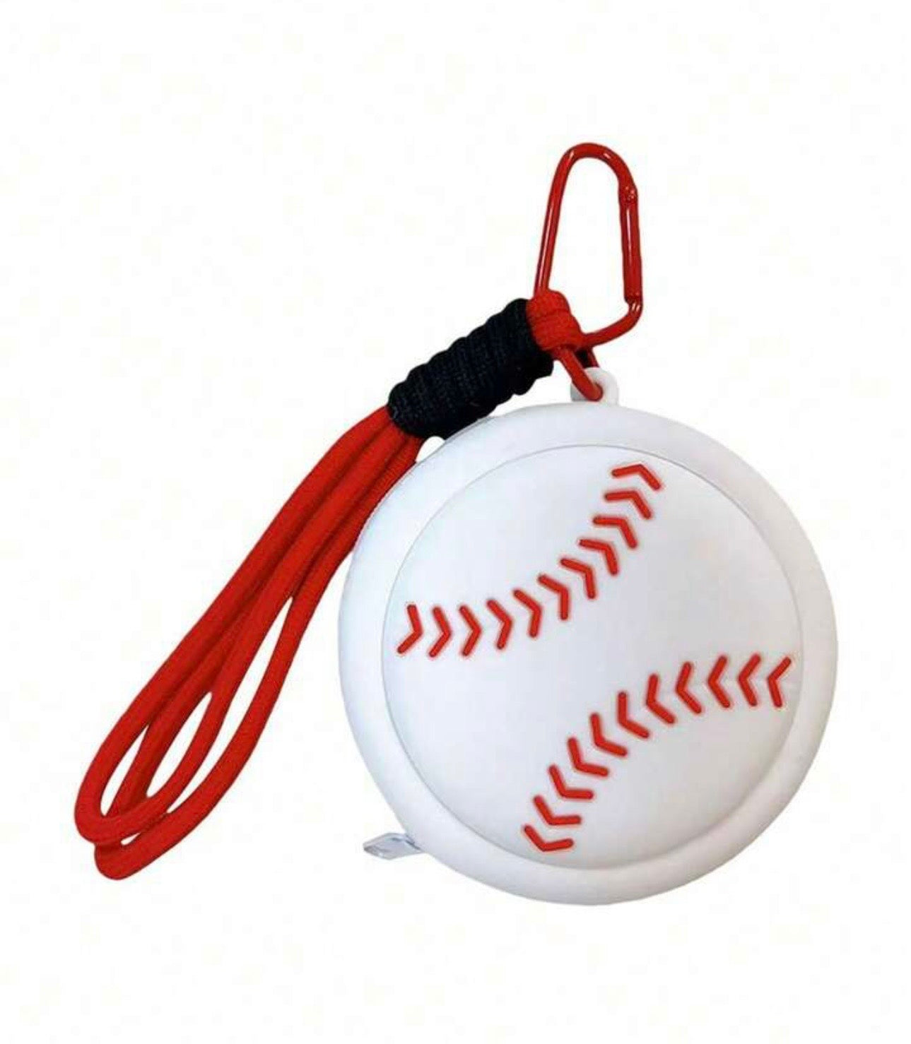 Baseball Zipper Pouch Keychain