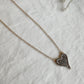Black Studded Heart Necklace