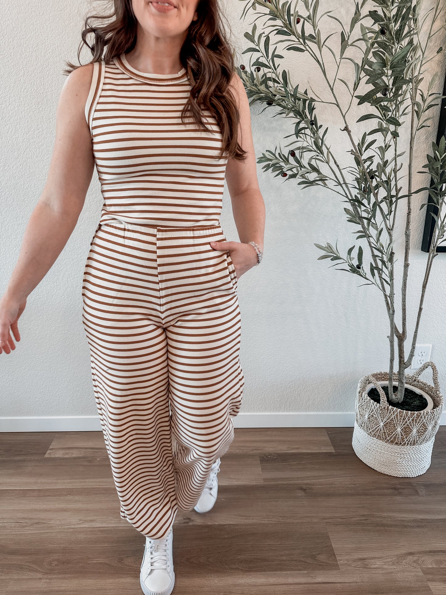 Brown Stripe Pants