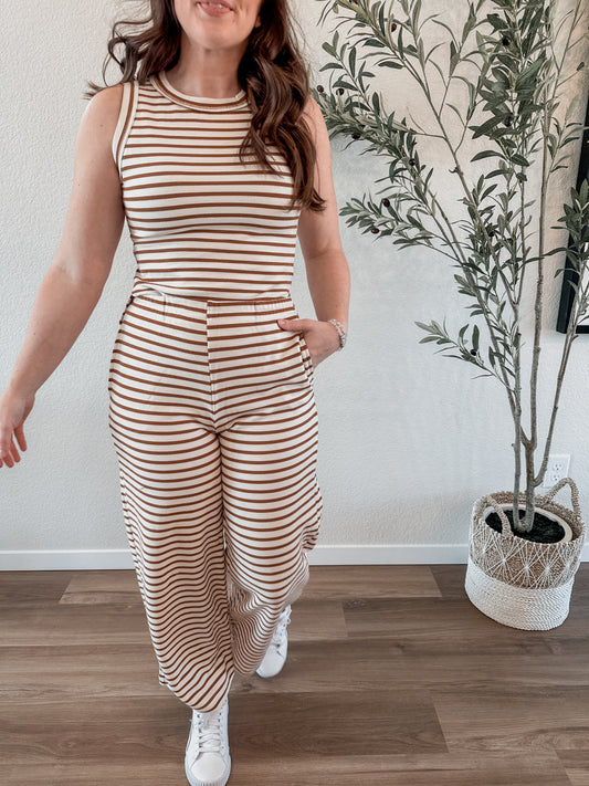 Brown Stripe Pants