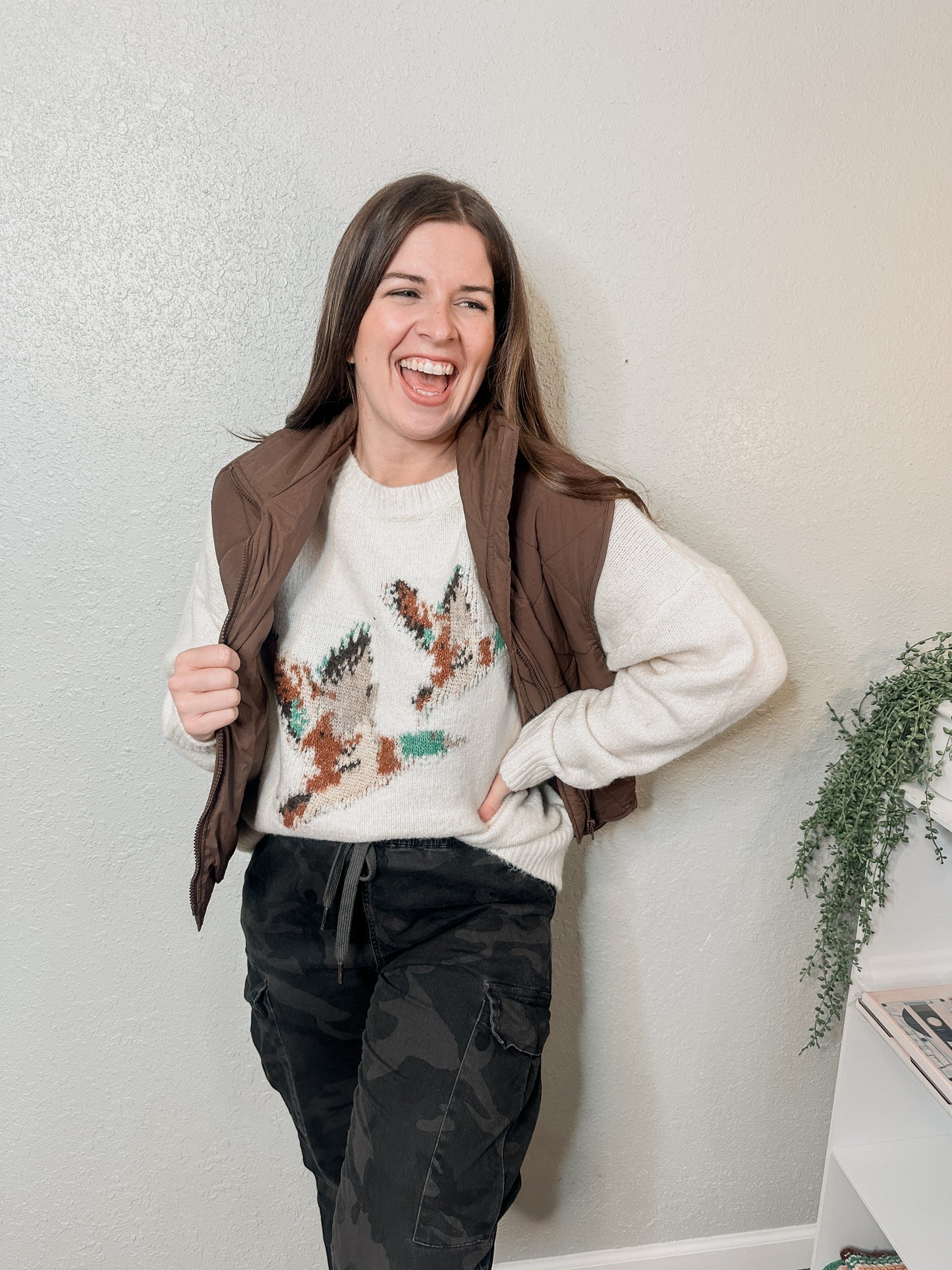 Chocolate Quilted Puffer Vest