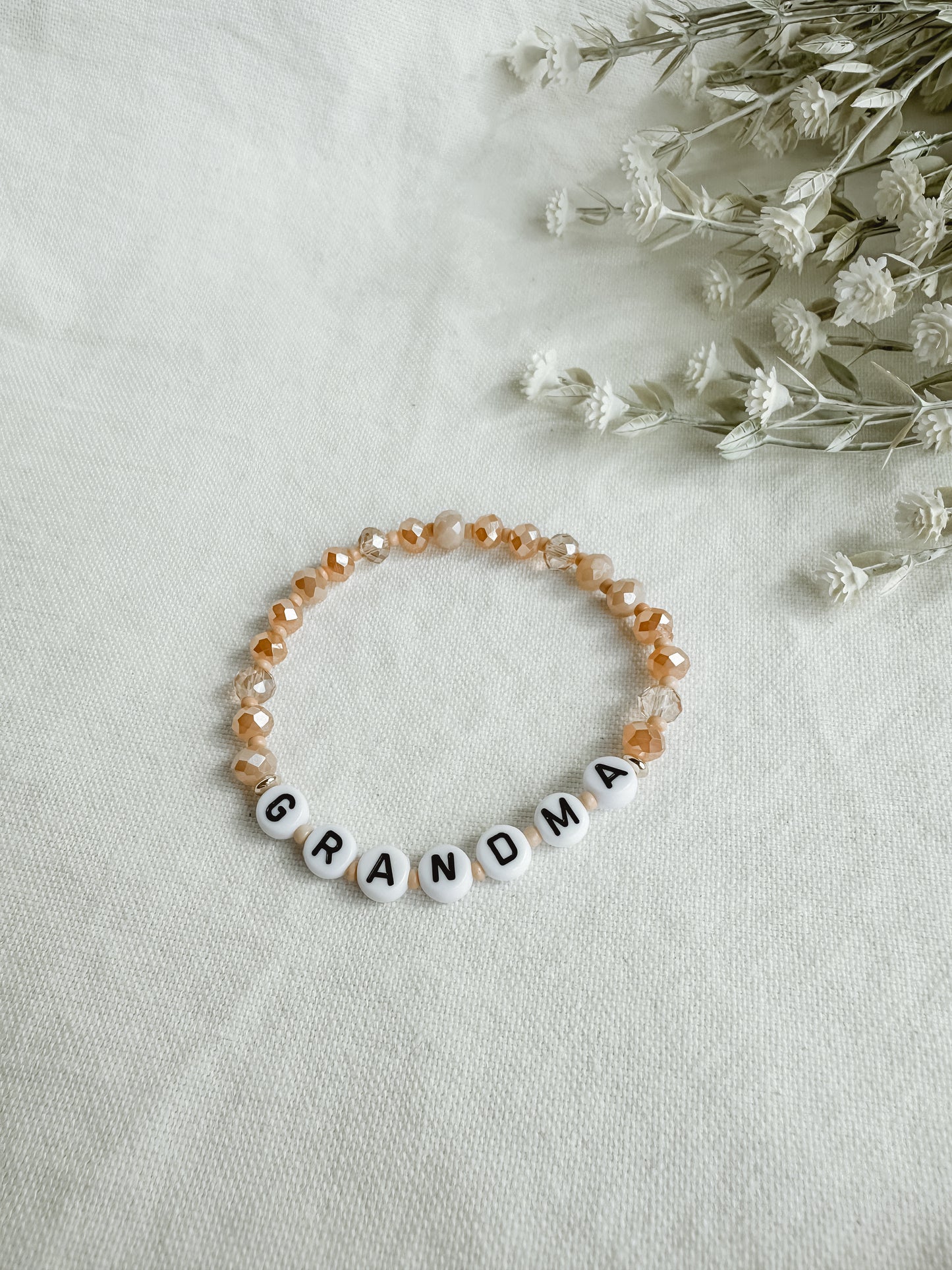 Nana / Gigi / Grandma Peachy Bracelet