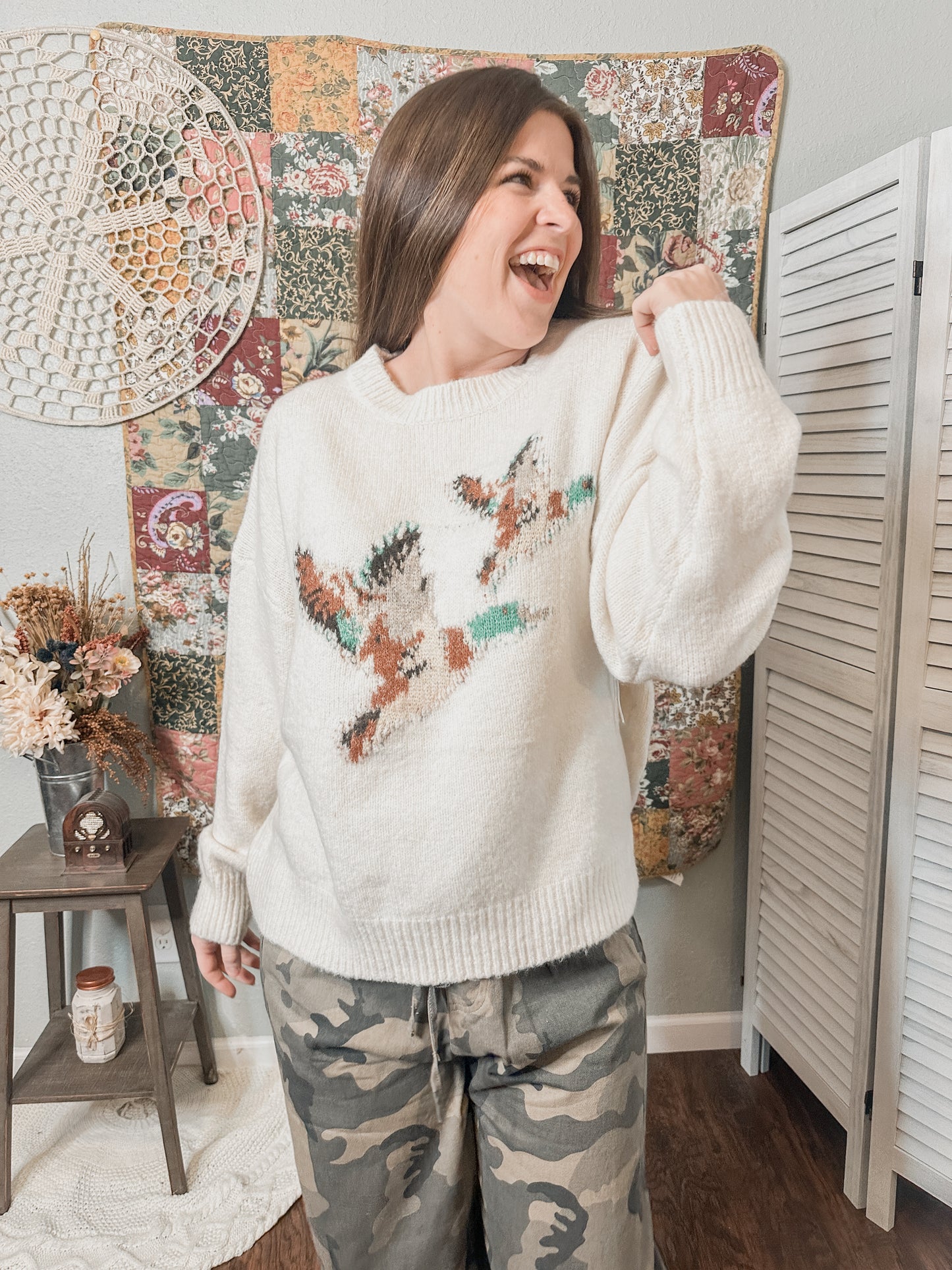 Cream Mallard Sweater