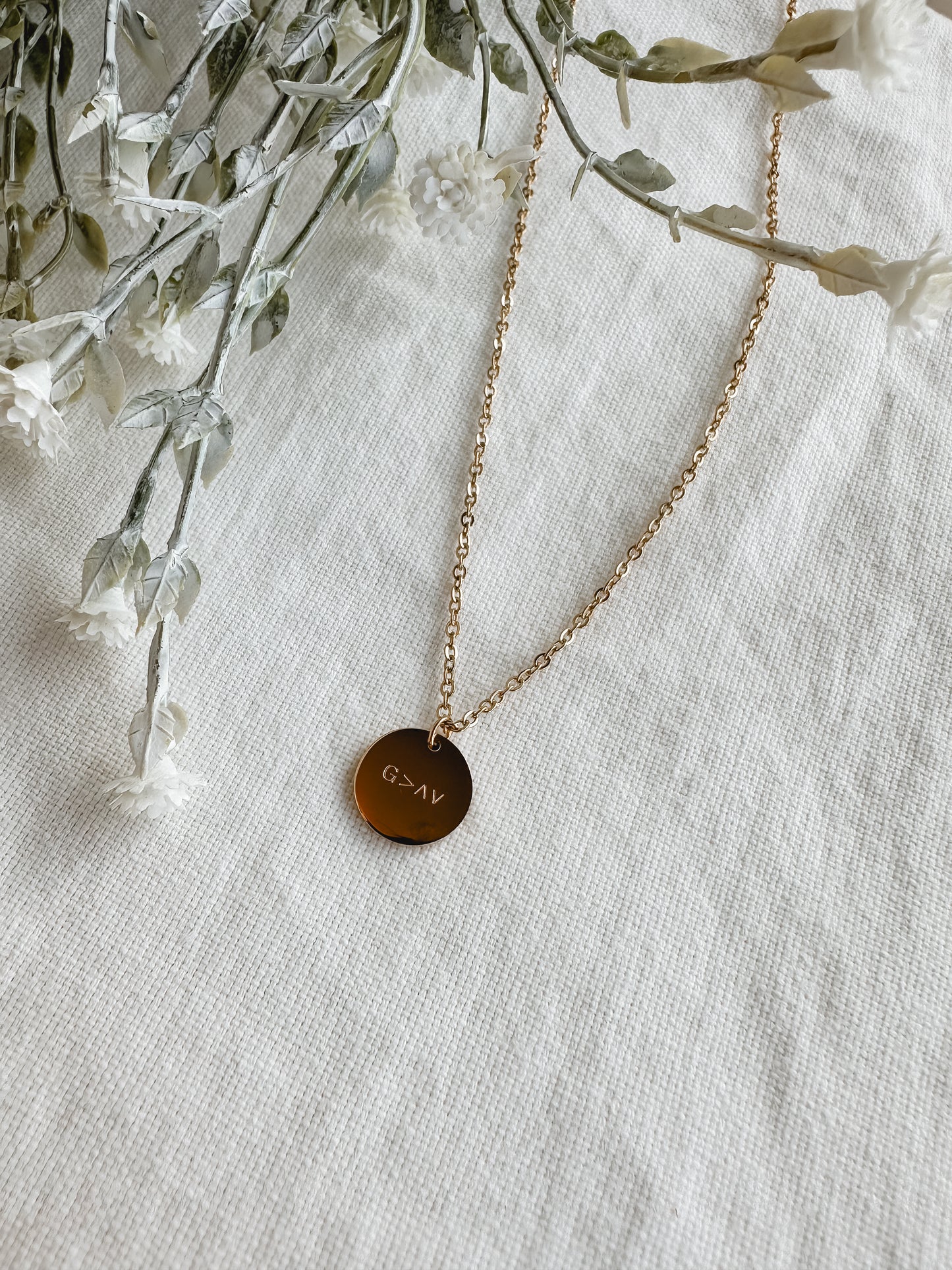God is Greater Gold Necklace