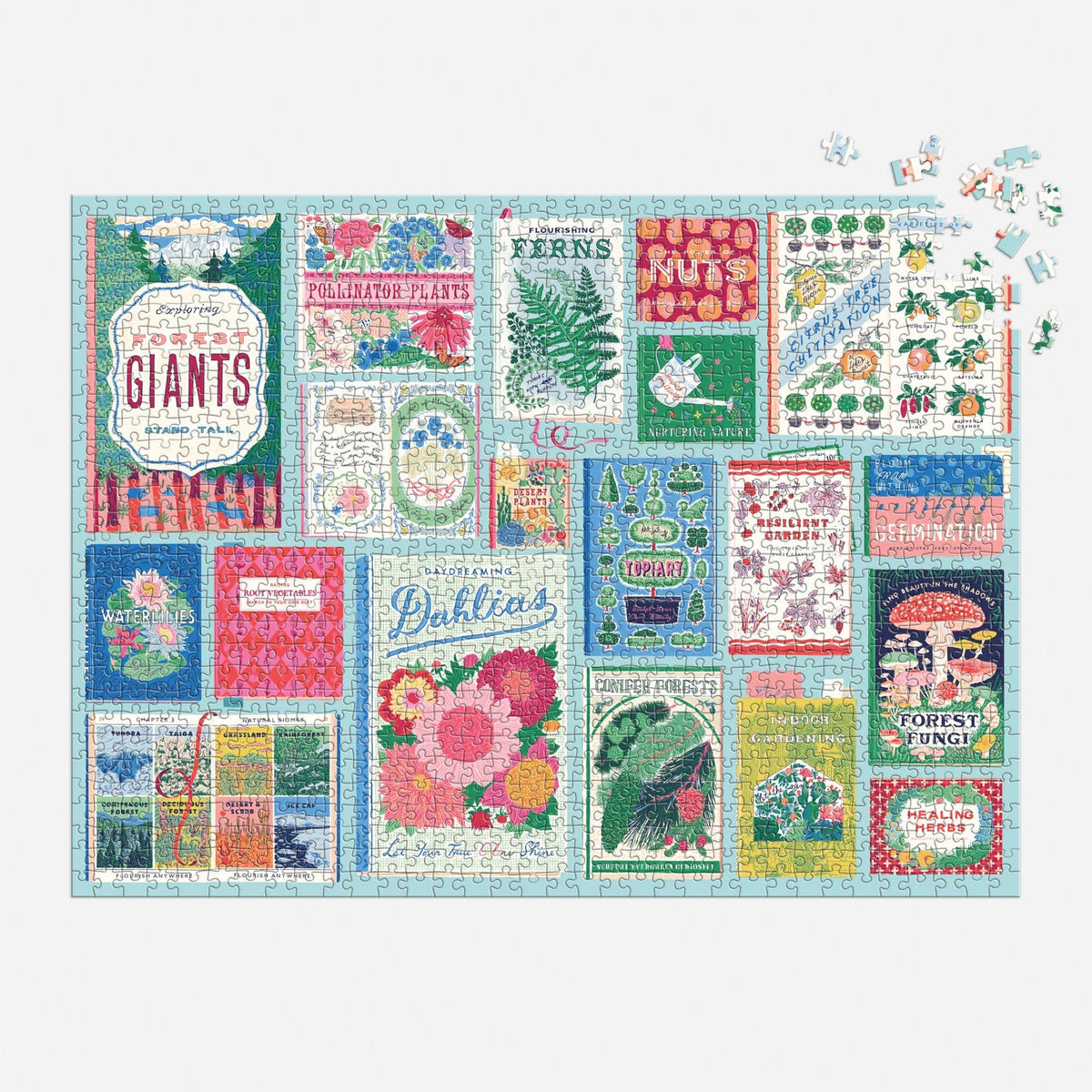 Ever Upward Botanist Bookshelf 1000 Piece Puzzle