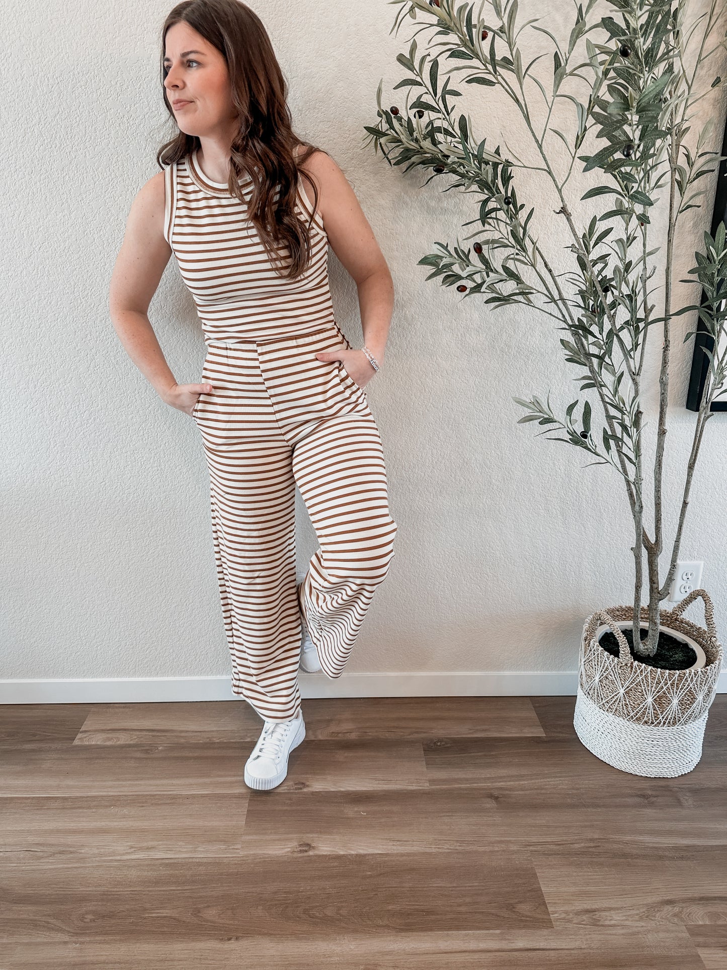 Brown Stripe Pants