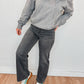 High Rise Wide Leg in Washed Grey
