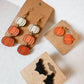Wooden Pumpkin Drop Earrings