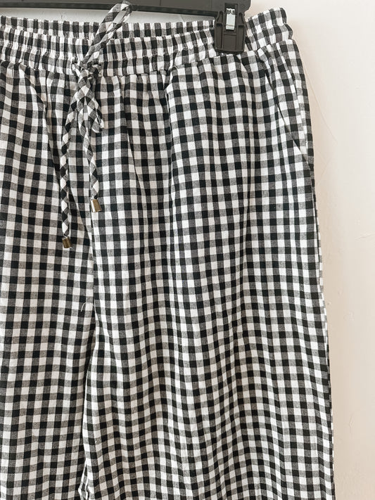 Black Gingham Pants
