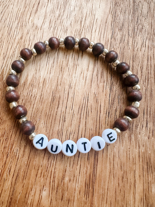 Wooden Auntie Bracelet