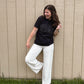 Oatmeal Stripe Linen Pants