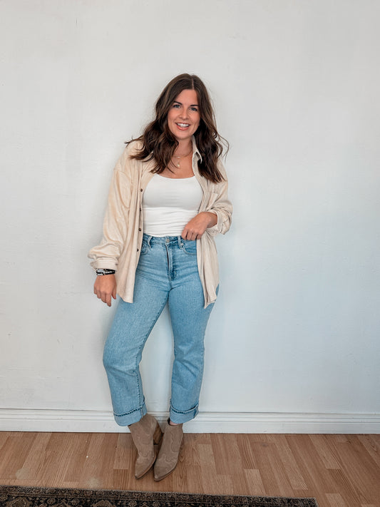 Bone Suede Jacket